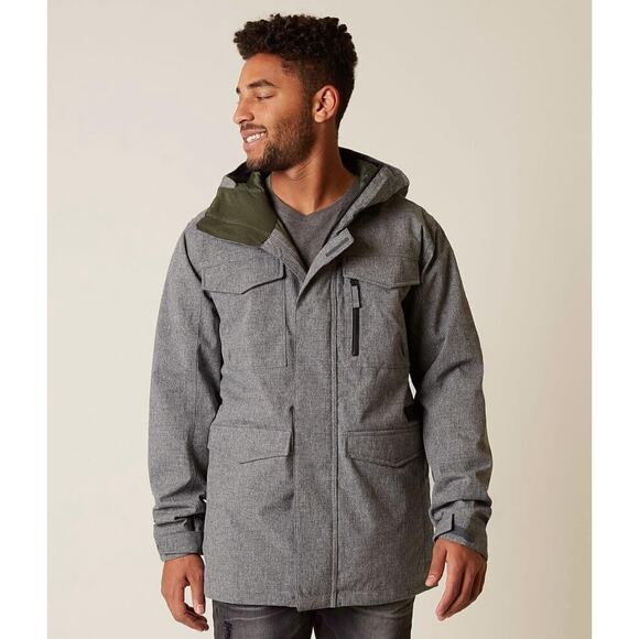 Burton Covert Dhaka Snowboard Ski Jacket Mens XL Living Lining Gray Hooded Nice